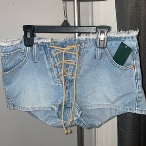 Low rise jeans shorts (new with tags)